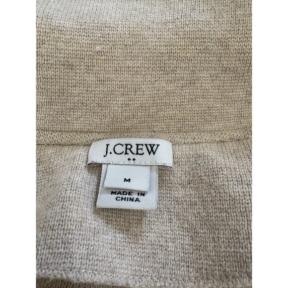 J Crew Women's Beige Knit Sweater Blazer Sz M Cardigan Basic Minimalist Capsule - Picture 6 of 7